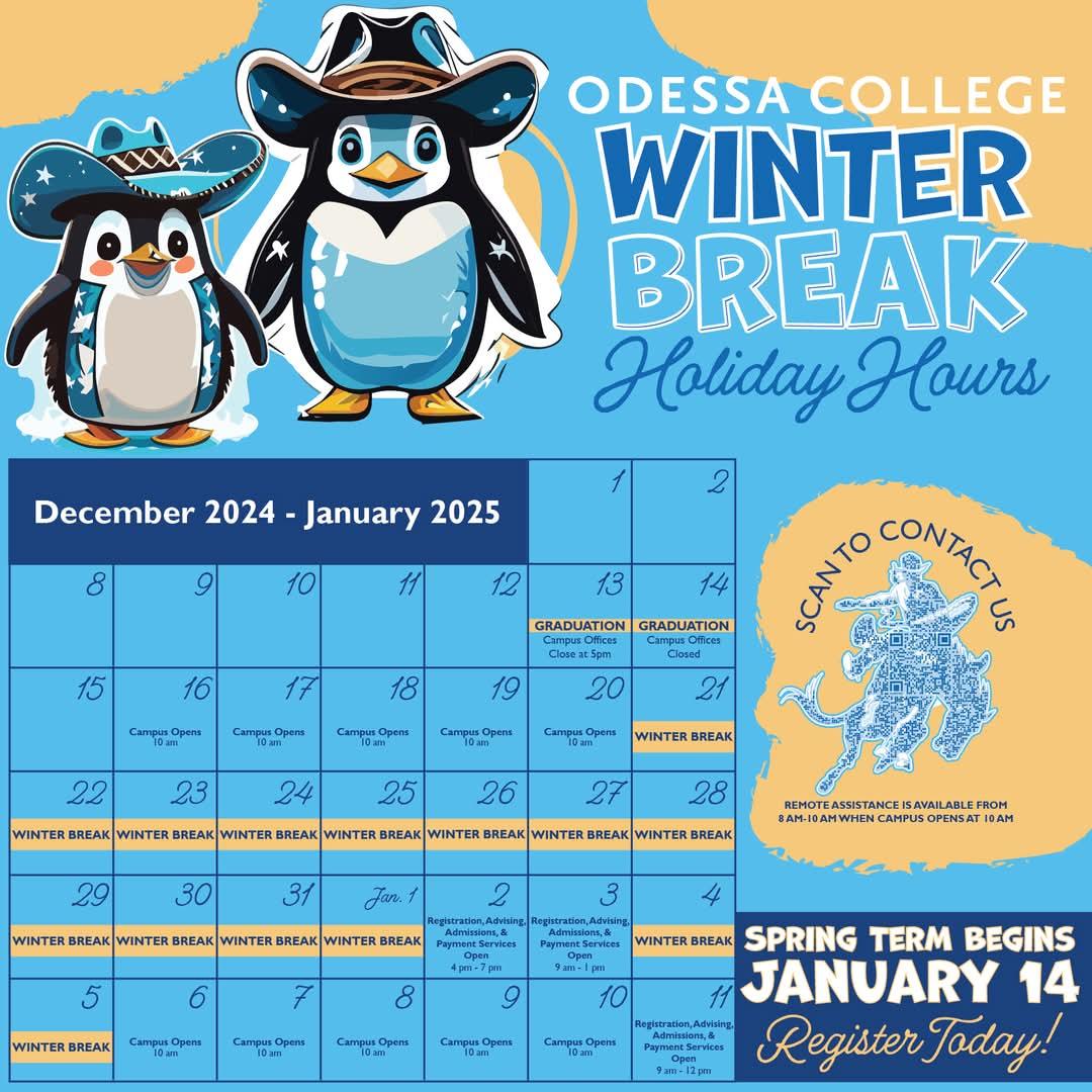 Image containing 2024 holiday hours