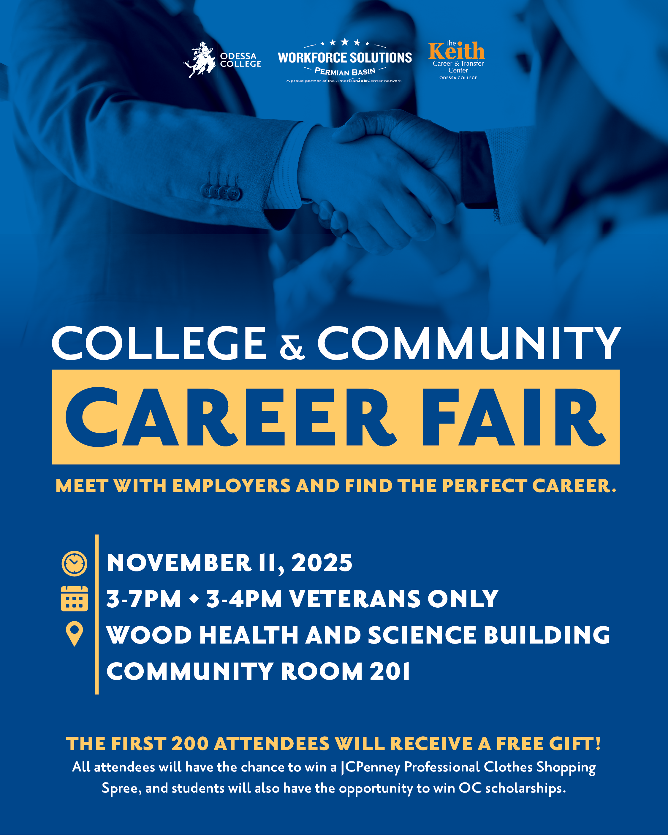 College & Community Career Fair info graphic