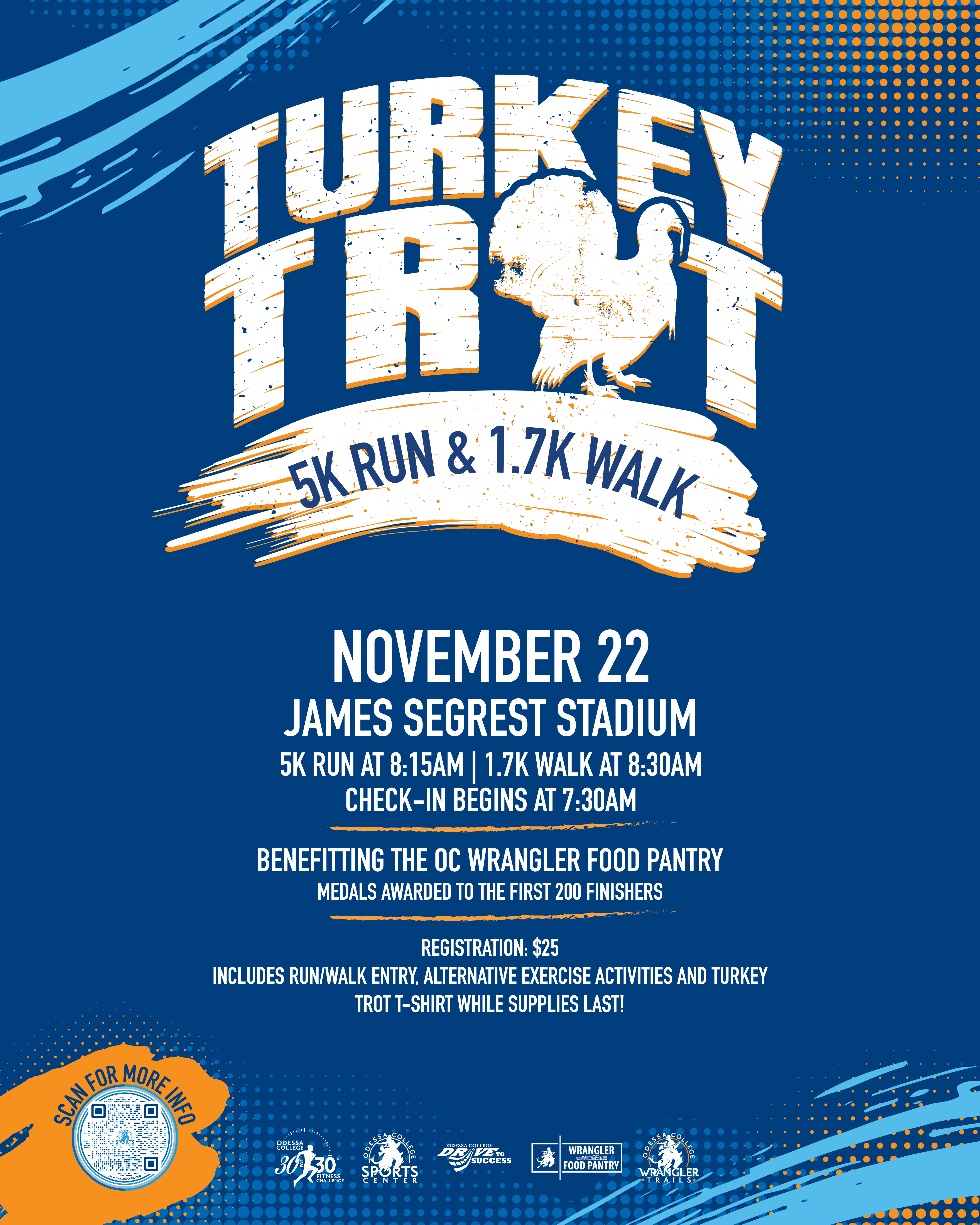 Graphic for Odessa College’s 5th Annual Turkey Trot