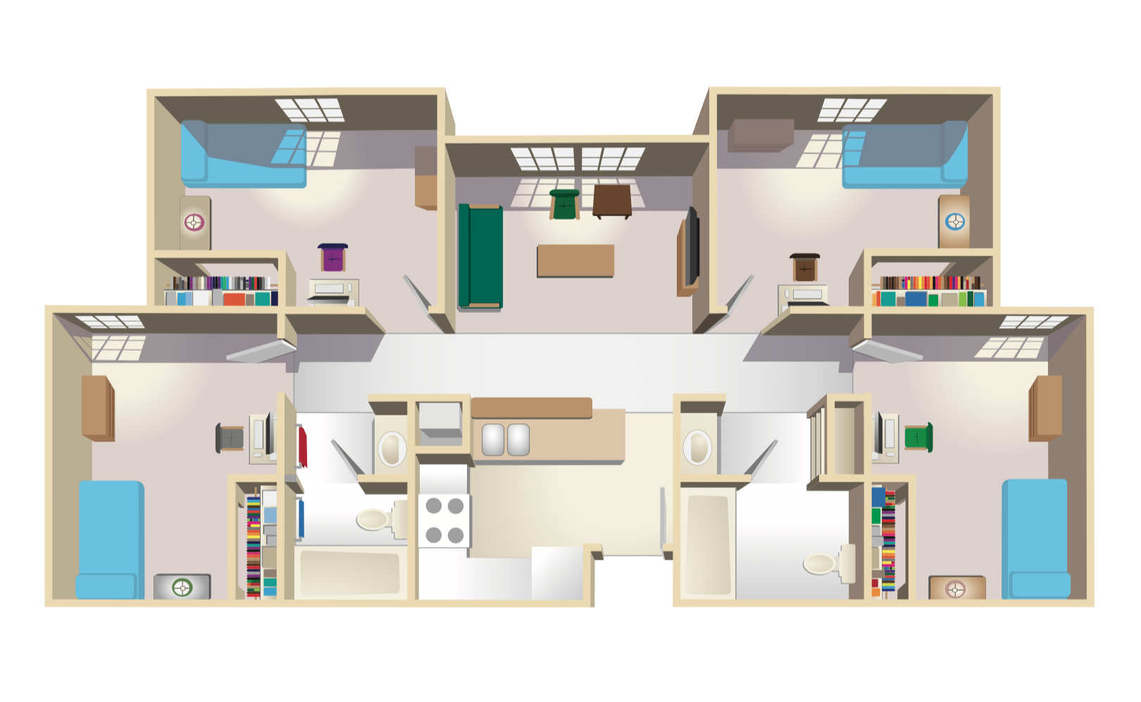 4 bedroom floor plan full