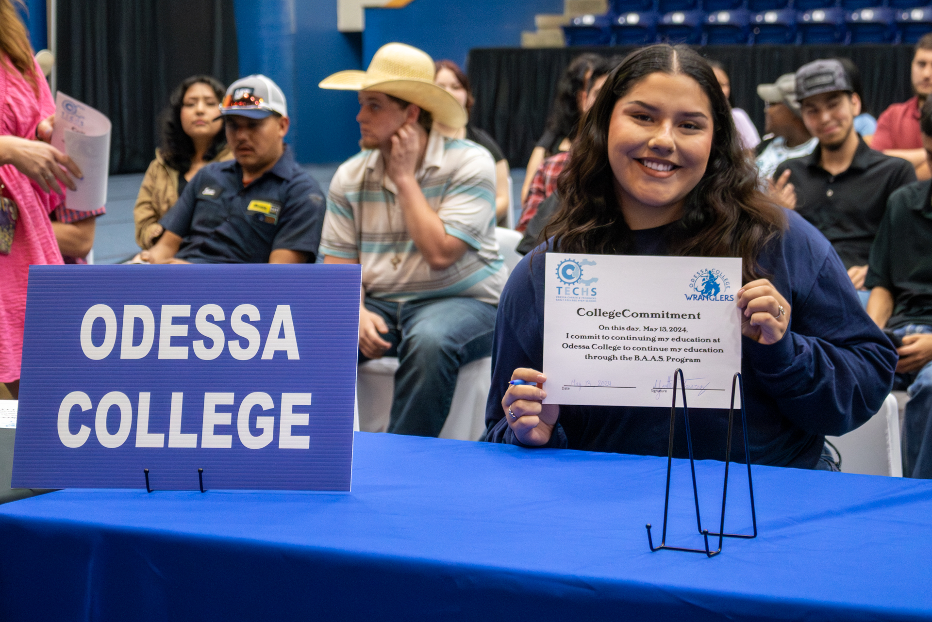 student committing to OC