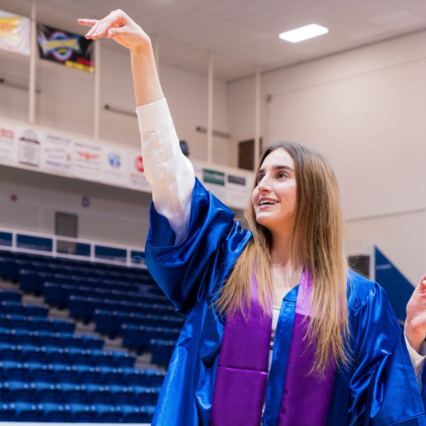Ivana throwing a basketball ball
