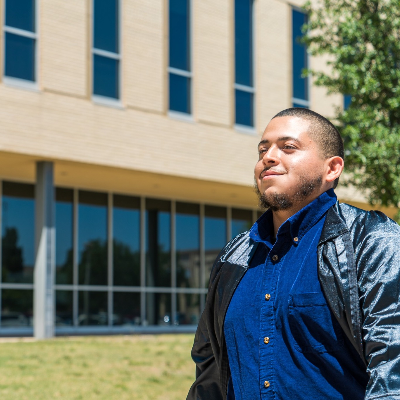 Jonathan walking in campus