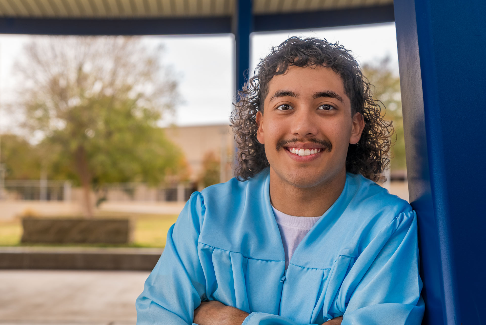 Julien Martinez smiling at amphitheater