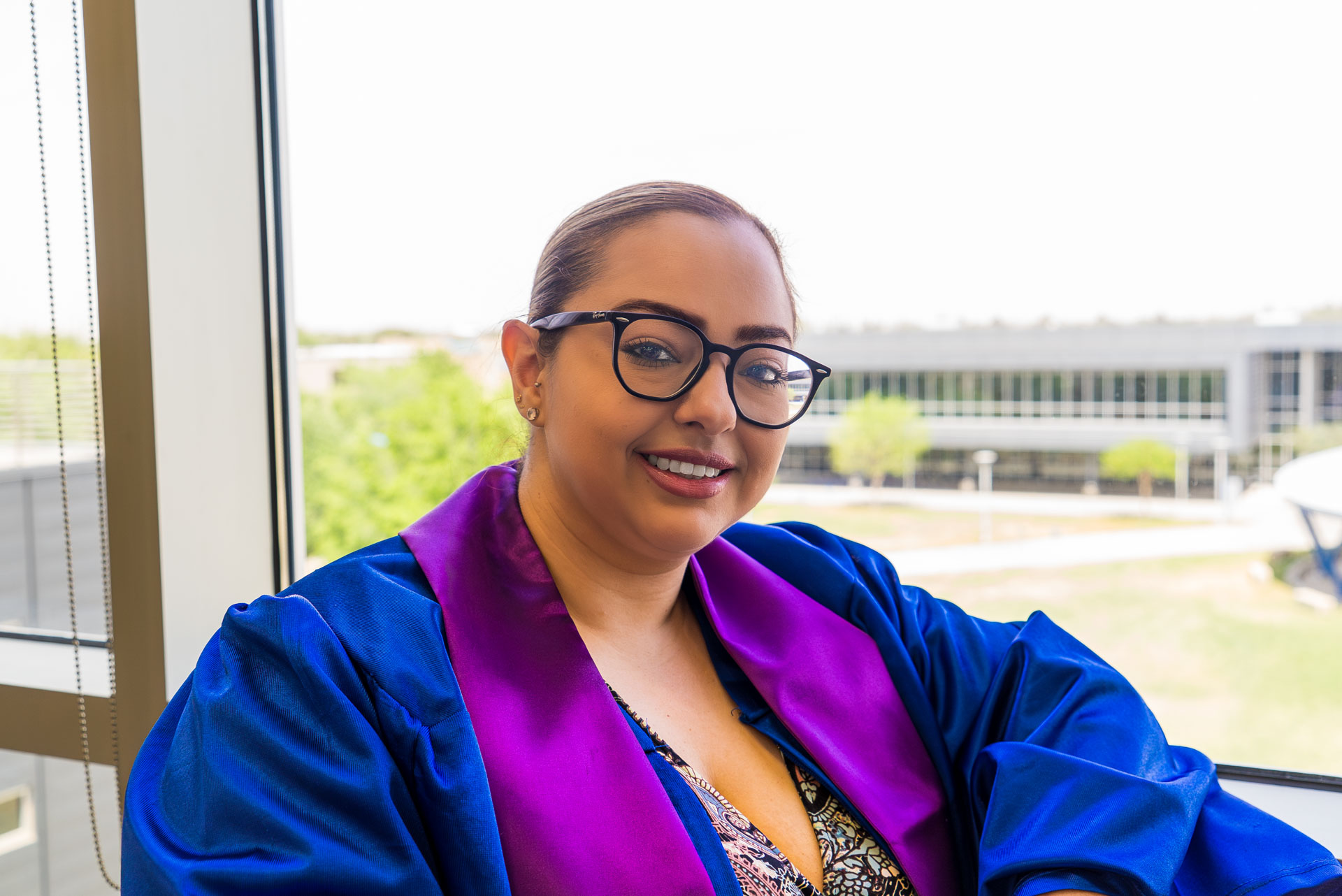 Carla Soria by the window