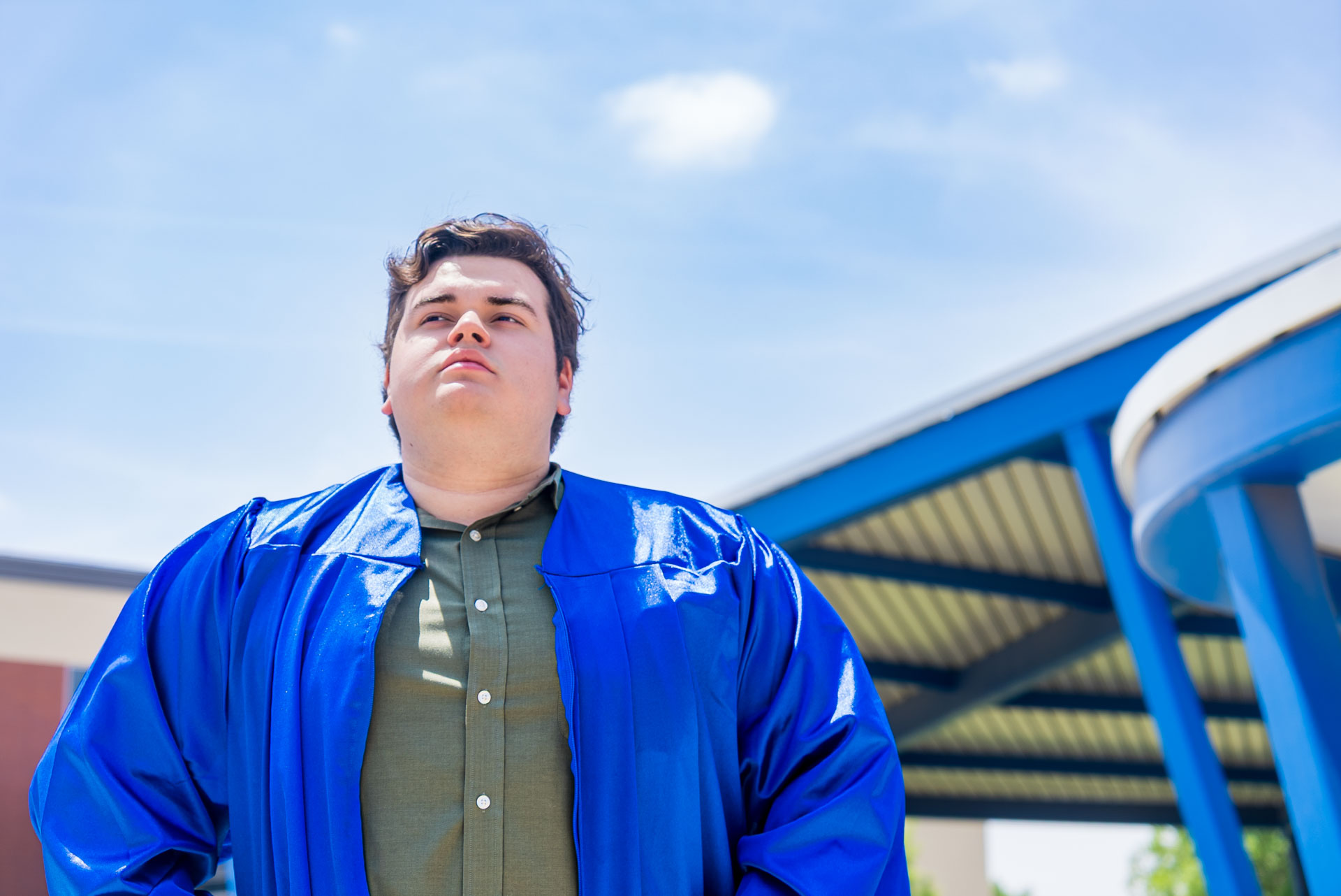 Joel Alvidrez looking up