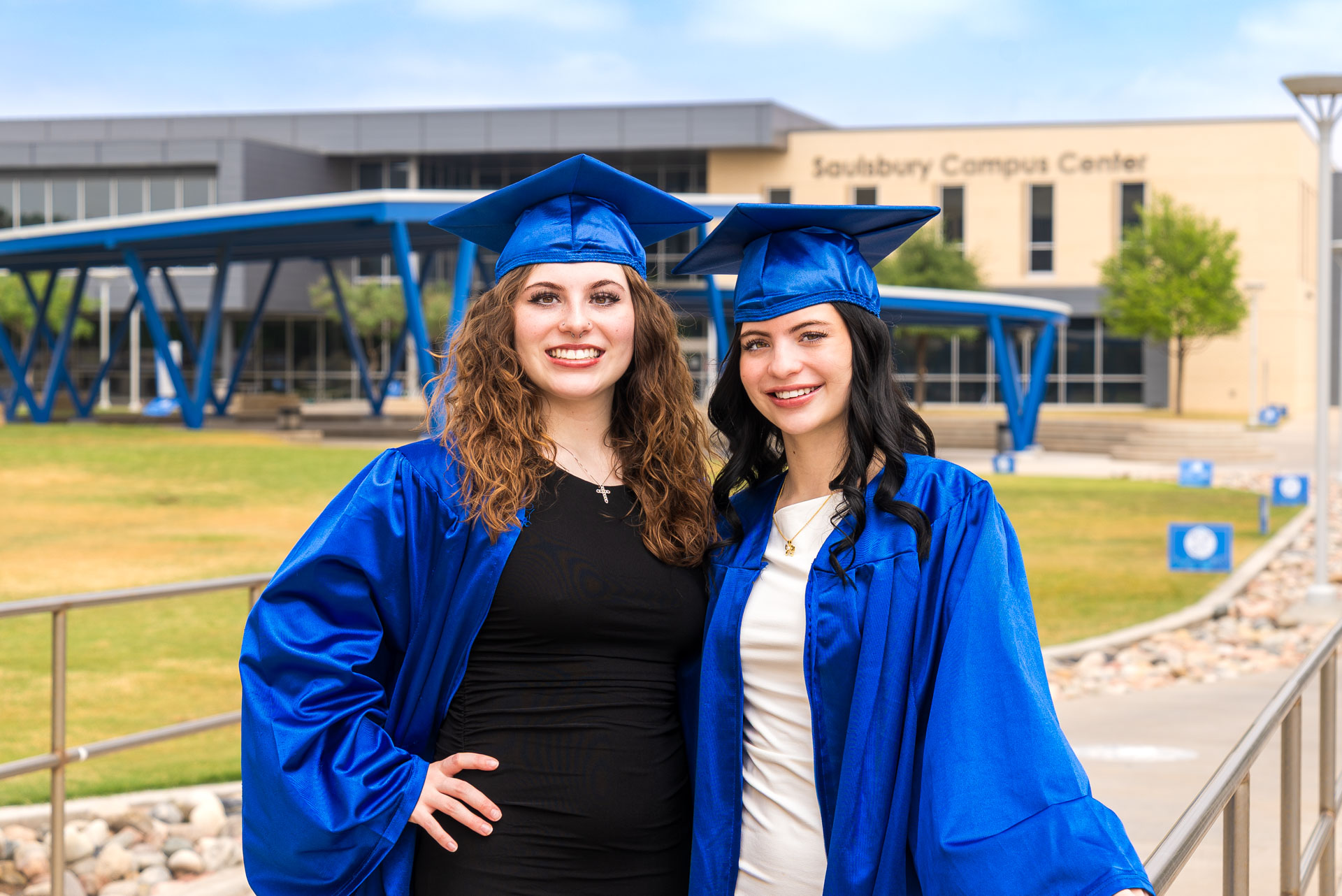 Maggie and Georgia in front of SCC