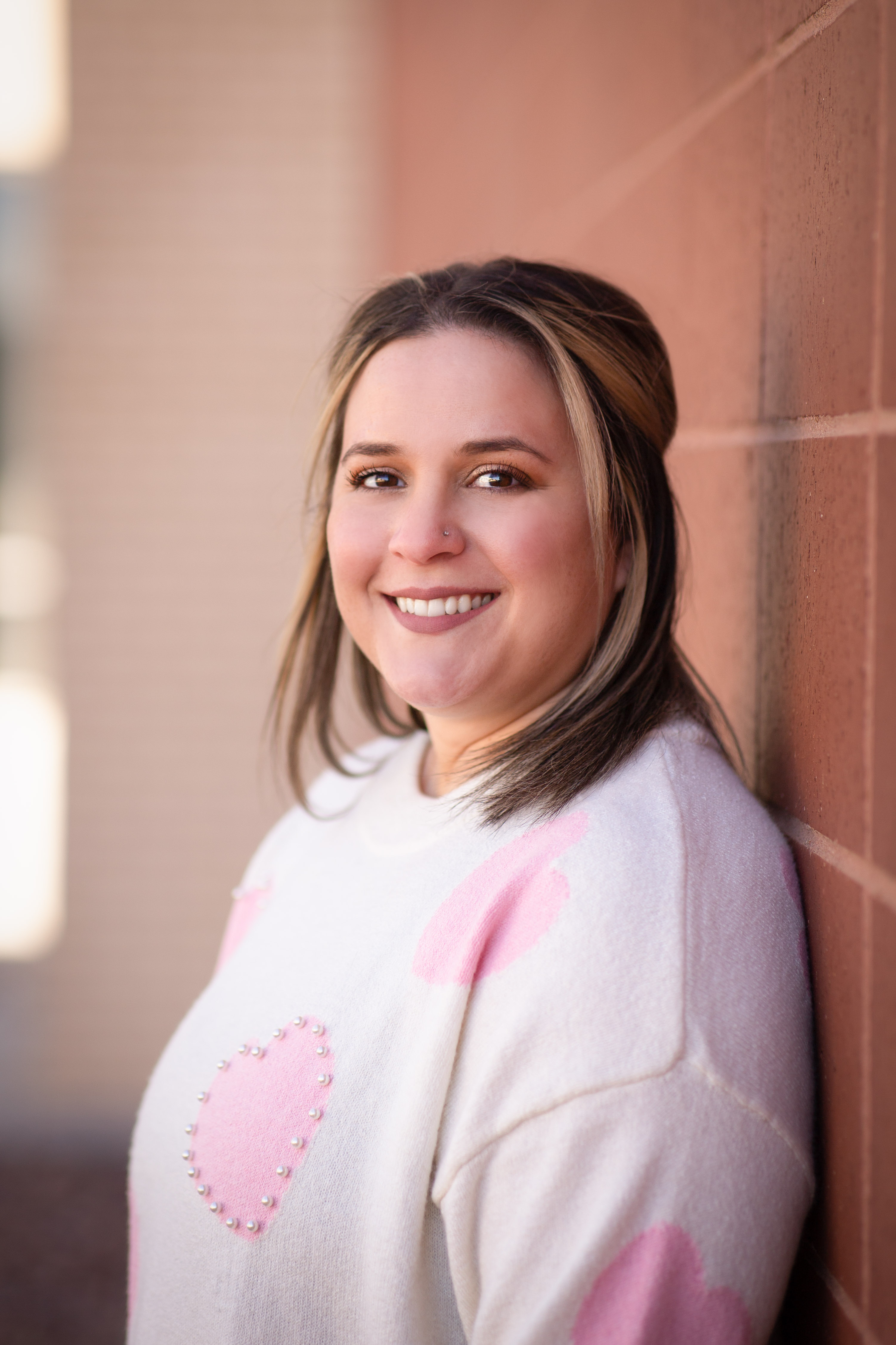 Female counselor smiling at the camera